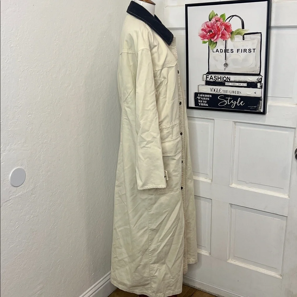 NWT Free People Hunter Long Jacket with Corduroy Collar Size L